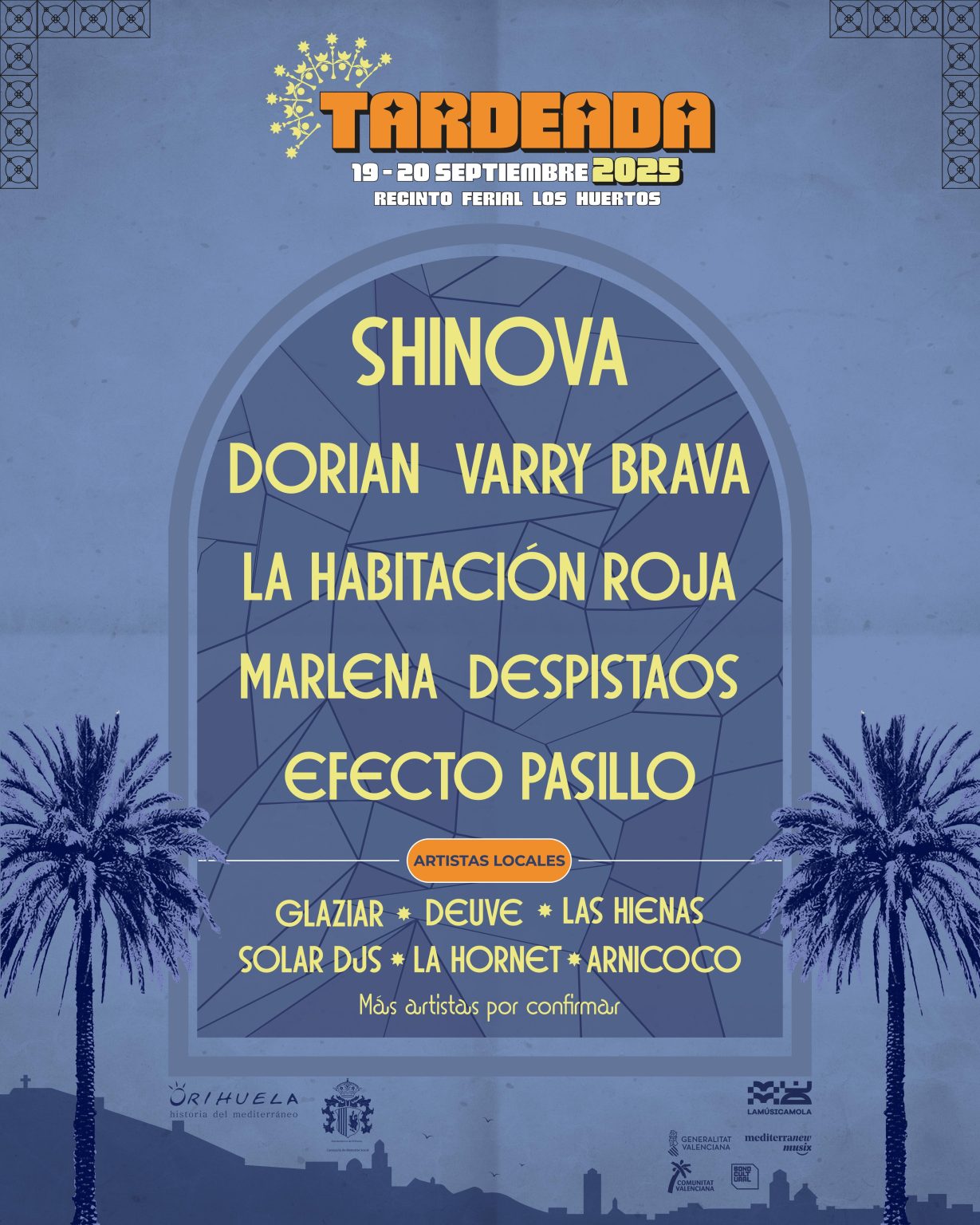 cartel con la programacion de tardeada